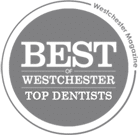 A badge for Best Westchester top dentist to show that Dr Glaser is a well-reknown, top orthodontist.