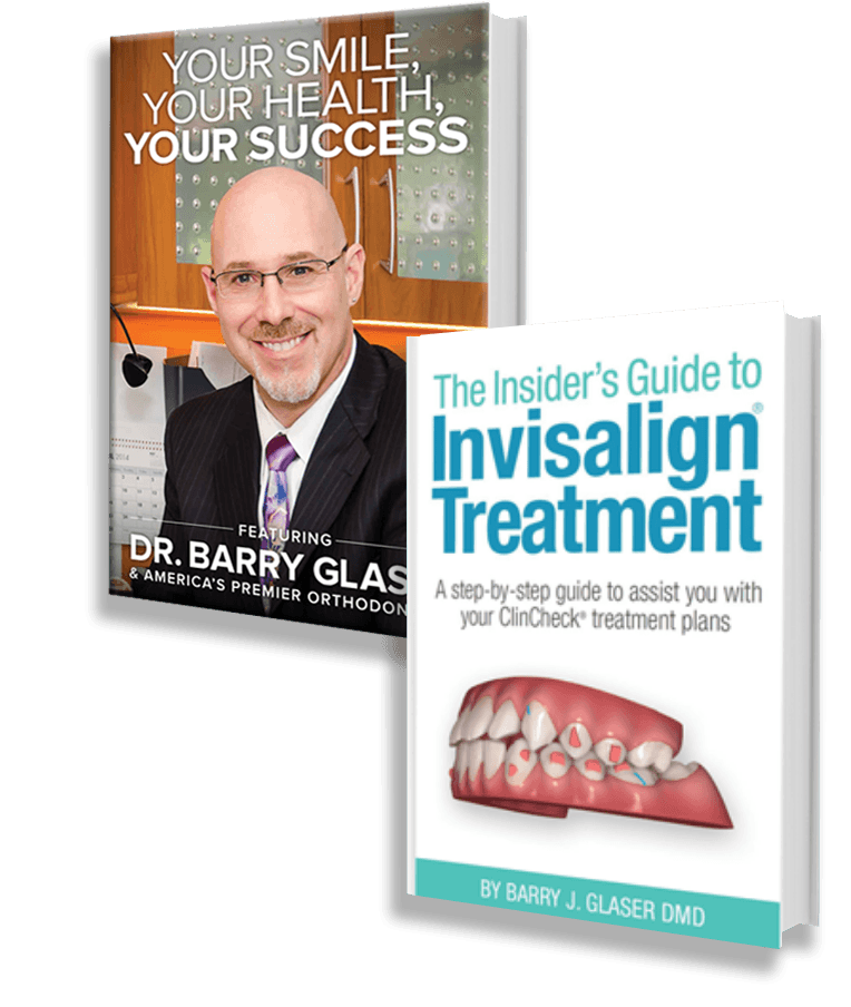 The covers for the two books that this Cortlandt Manor orthodontist, Dr. Glaser has published